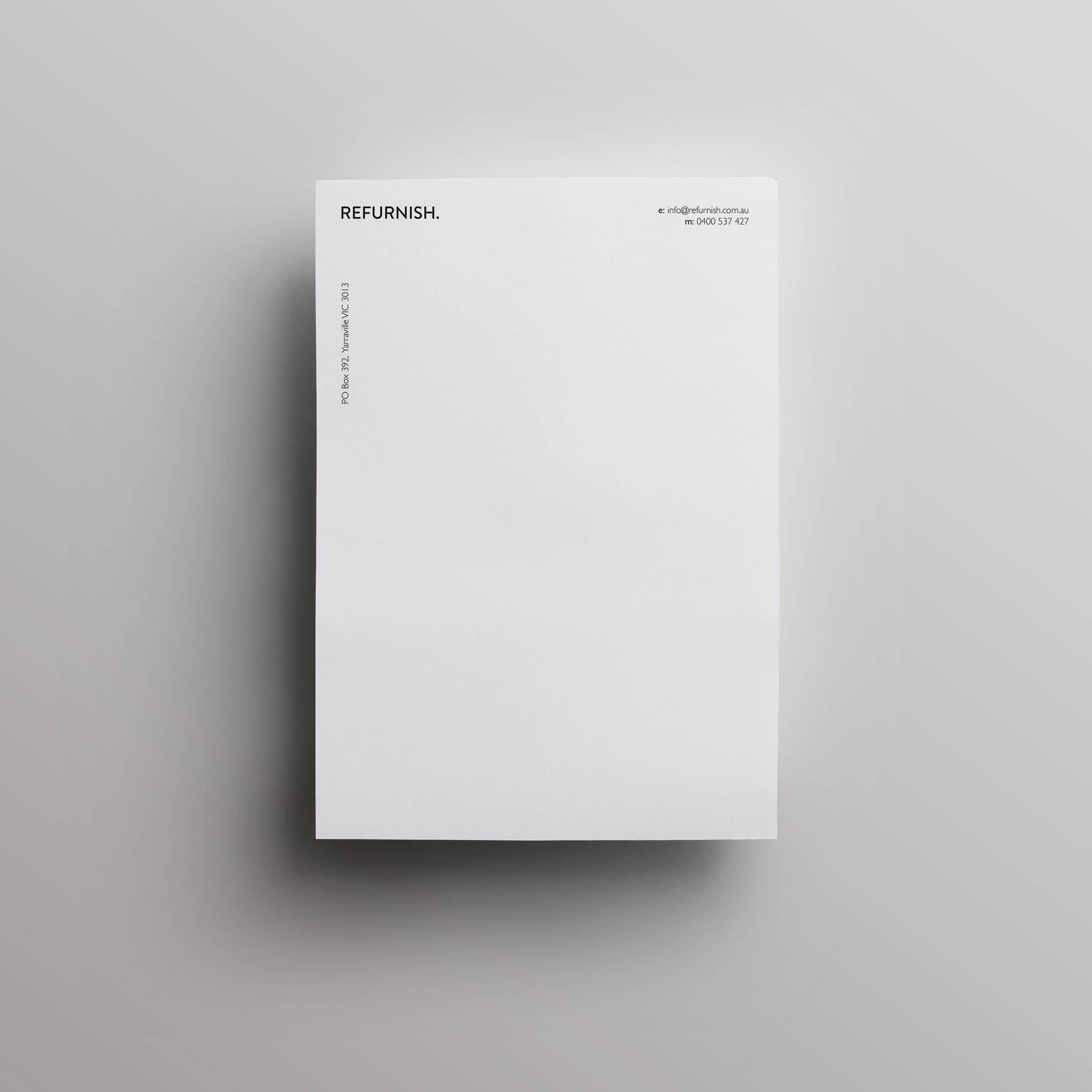 Refurnish Branding - Letterhead