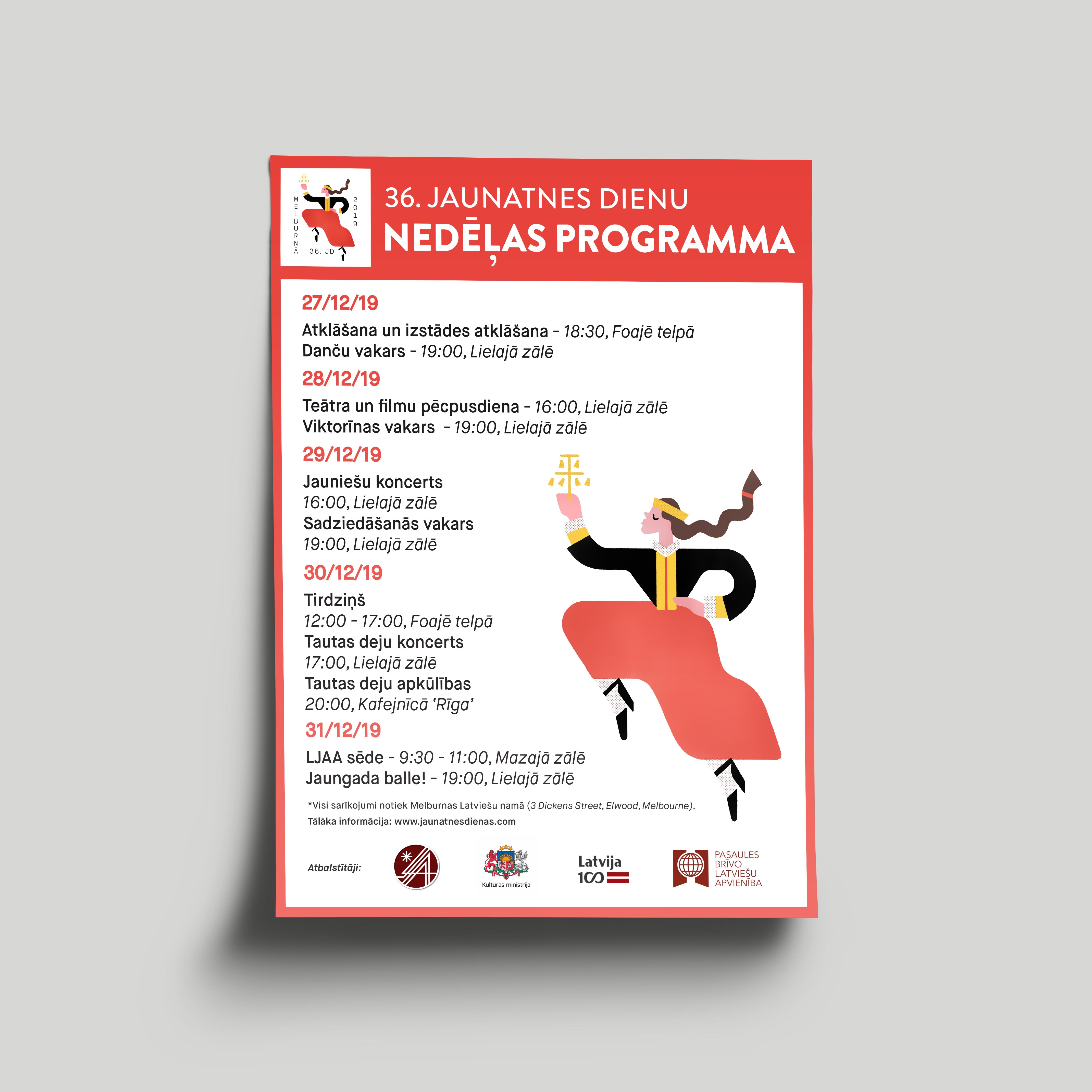 36th Australian Latvian Youth Festival Poster