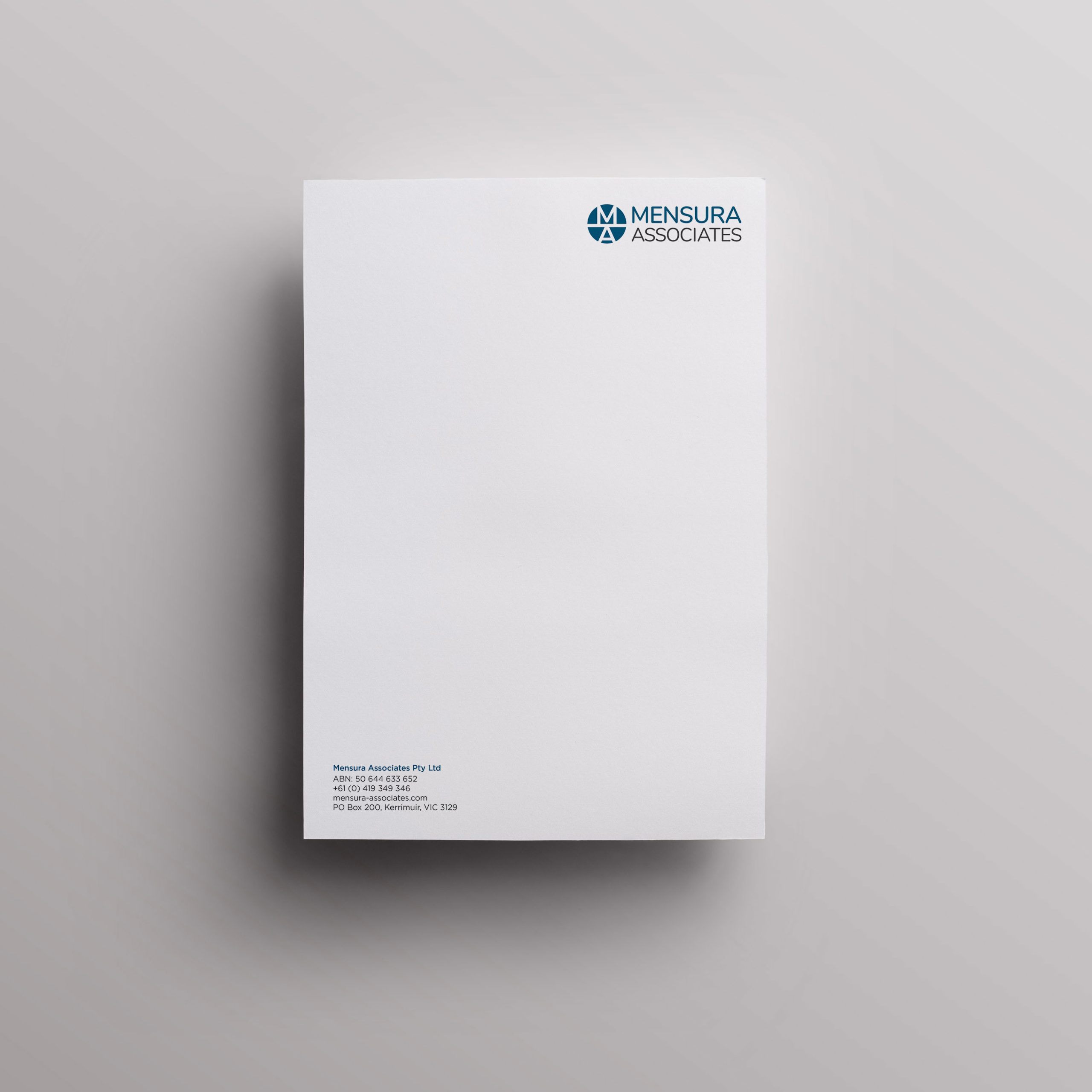 Mensura Associates - Letterhead