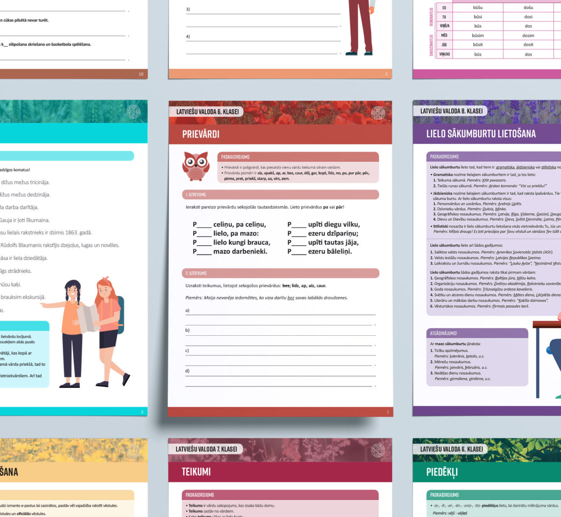 Laila Gross Designs - Melbourne Latvian School Worksheets | Graphic Design | Social Media Design | Freelance Graphic Designer