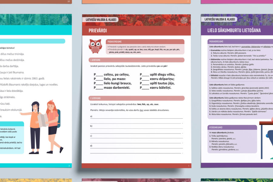 Laila Gross Designs - Melbourne Latvian School Worksheets | Graphic Design | Social Media Design | Freelance Graphic Designer