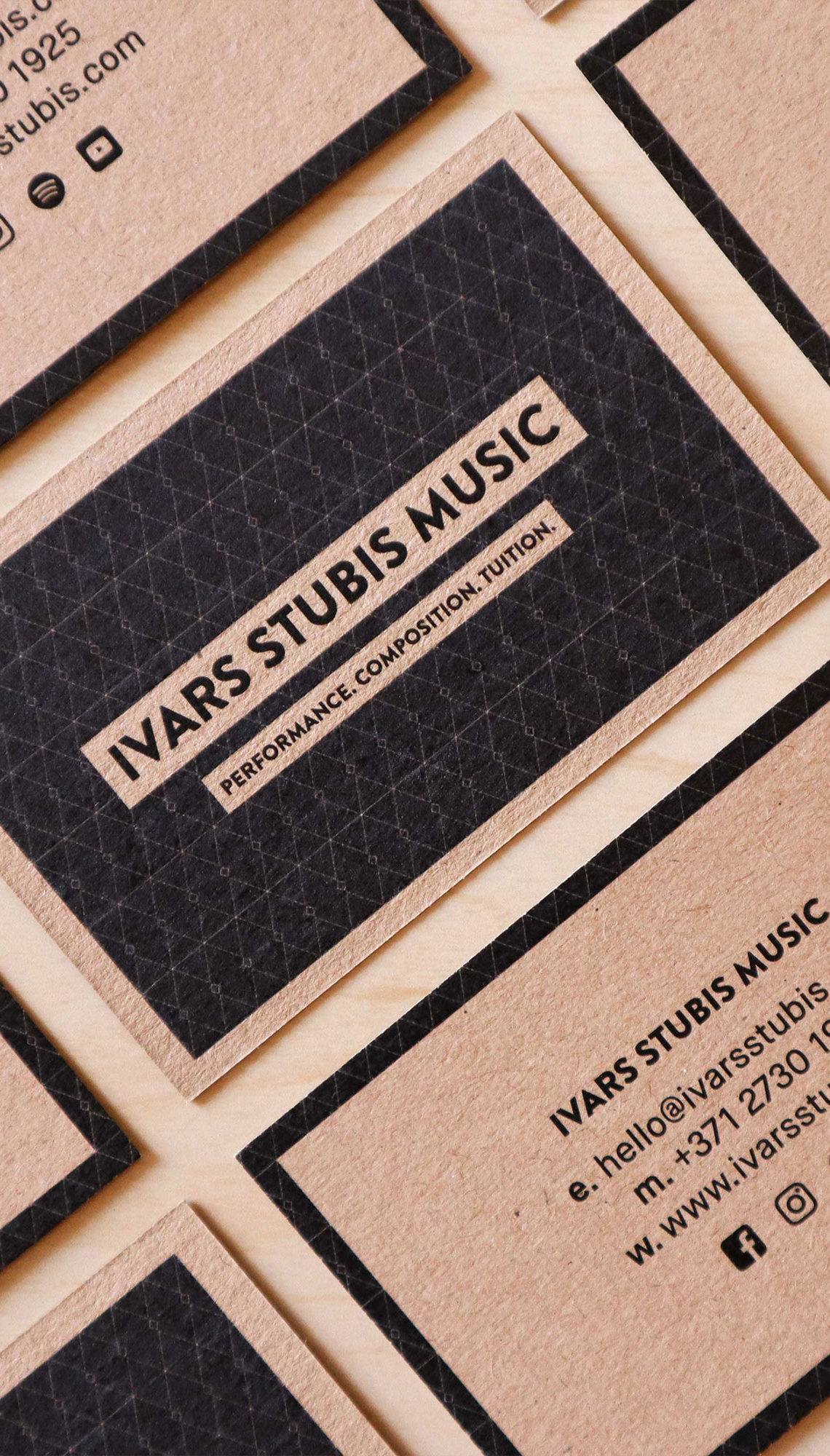 Laila Gross Designs - Ivars Stubis Music - Business Cards | Graphic Design | Social Media Design | Freelance Graphic Designer