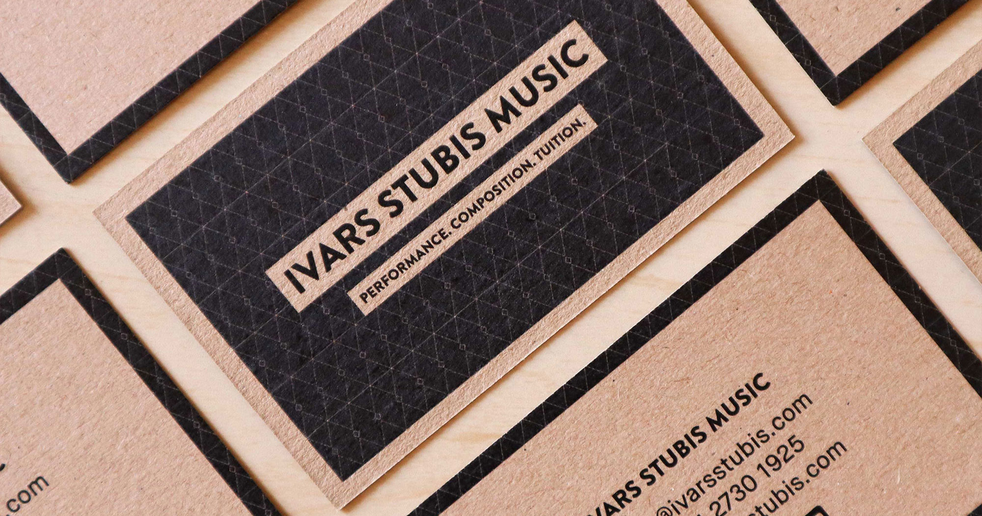 Laila Gross Designs - Ivars Stubis Music - Business Cards | Graphic Design | Social Media Design | Freelance Graphic Designer